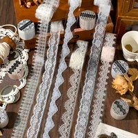 30mm*2m Starry Gauze Washi Tape PET Lace Pattern for Journal Scrapbooking Starry Creative Decorative Stationery Tape 2