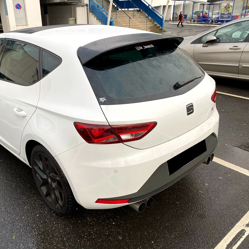 For Seat LEON MK3 5F FR Style Hatchback 5Doors 2012 -2020 ABS Material Rear Spoiler Lip Trunk Wing Not Fit 3Doors