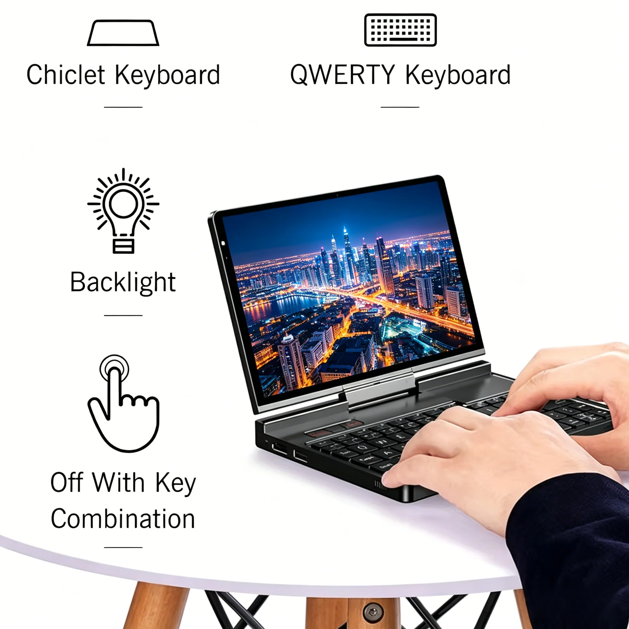 Hyper 2026 GPD Pocket 4 8.8-inch AMD Ryzen 9 HX 3700U 64GB RAM 2TB NVMe Flip 180° Portable Mini PC - 8.8-Inch Laptop Computer