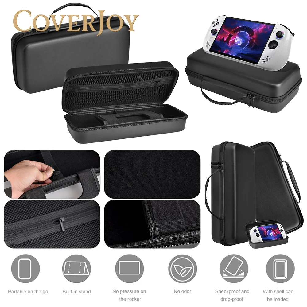 

CoverJoy Hard Shell Case для Lenovo Legion Go S Противоударная дорожная сумка для хранения с сетчатым карманом для переноски