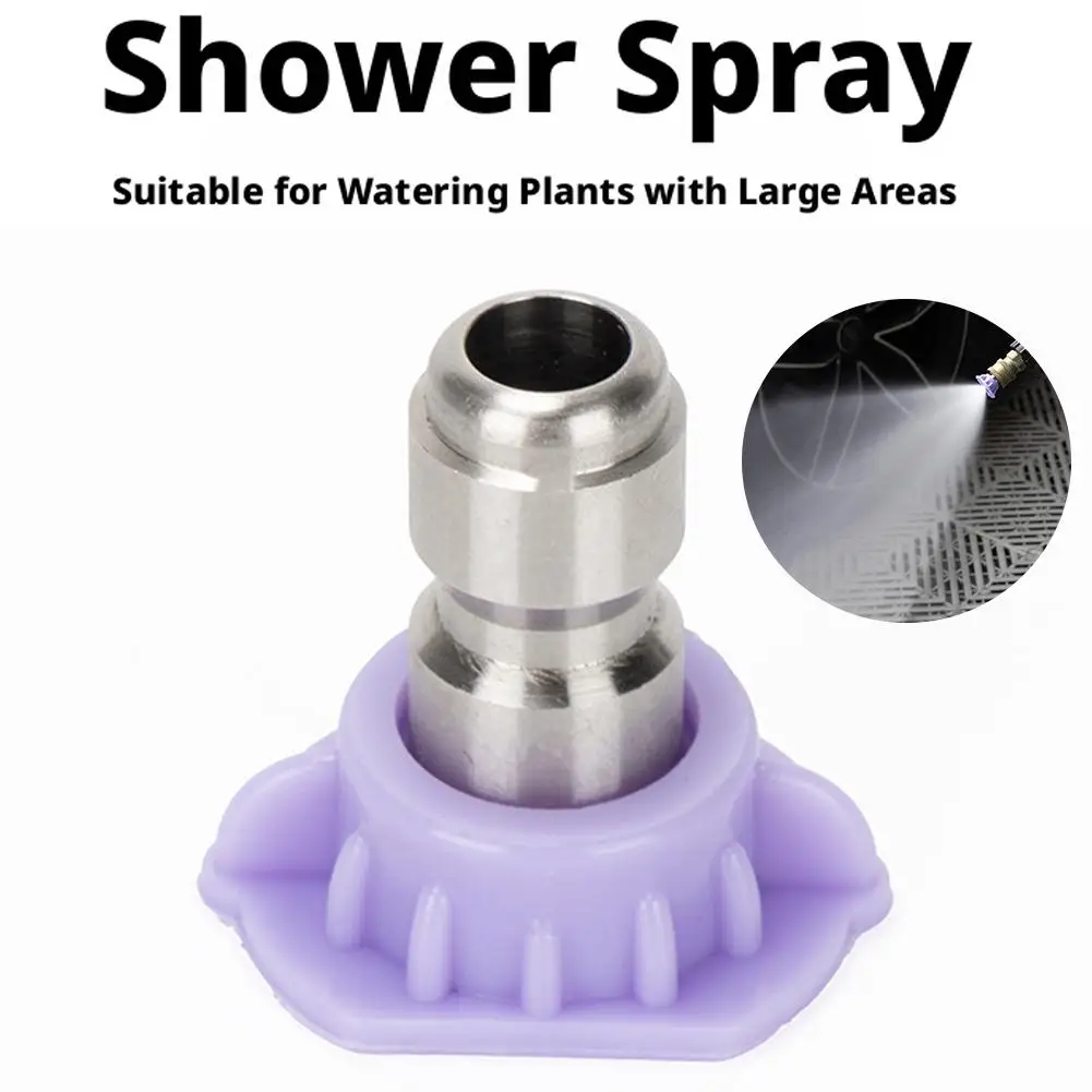 Stainless Steel Spray Nozzle for Car Washing Patio Cleaning Accessory, Pressure Washer Nozzle Tips 1/4 IN Quick-Connect Nozzles