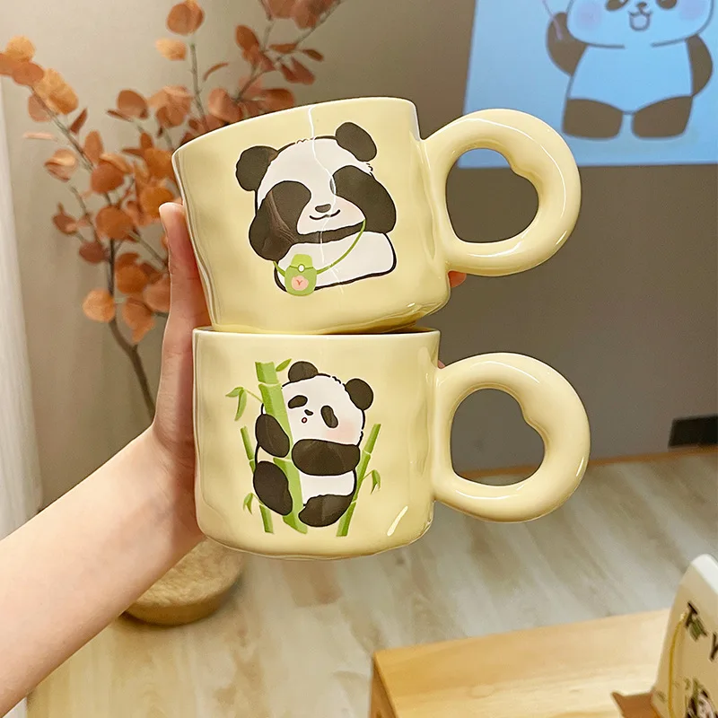 

2025 New Cute Mug for Women Panda Pattern Mug Unusual Cups of Coffee Cup Original Mugs Drinkware Personalized Gift Christmas Tea