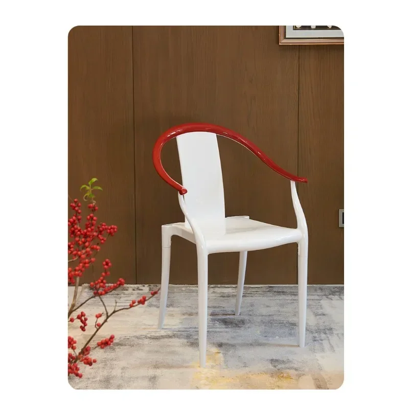 New Chinese transparent chair Taishi chair household armchair acrylic simple backrest armchair Nordic plastic dining