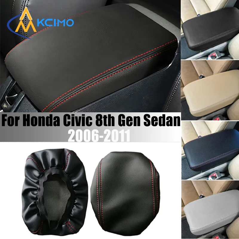 

Premium PU Leather Armrest Cover for Honda Civic 8th Gen Sedan 2006-2011 Center Console Protector Car Accessories