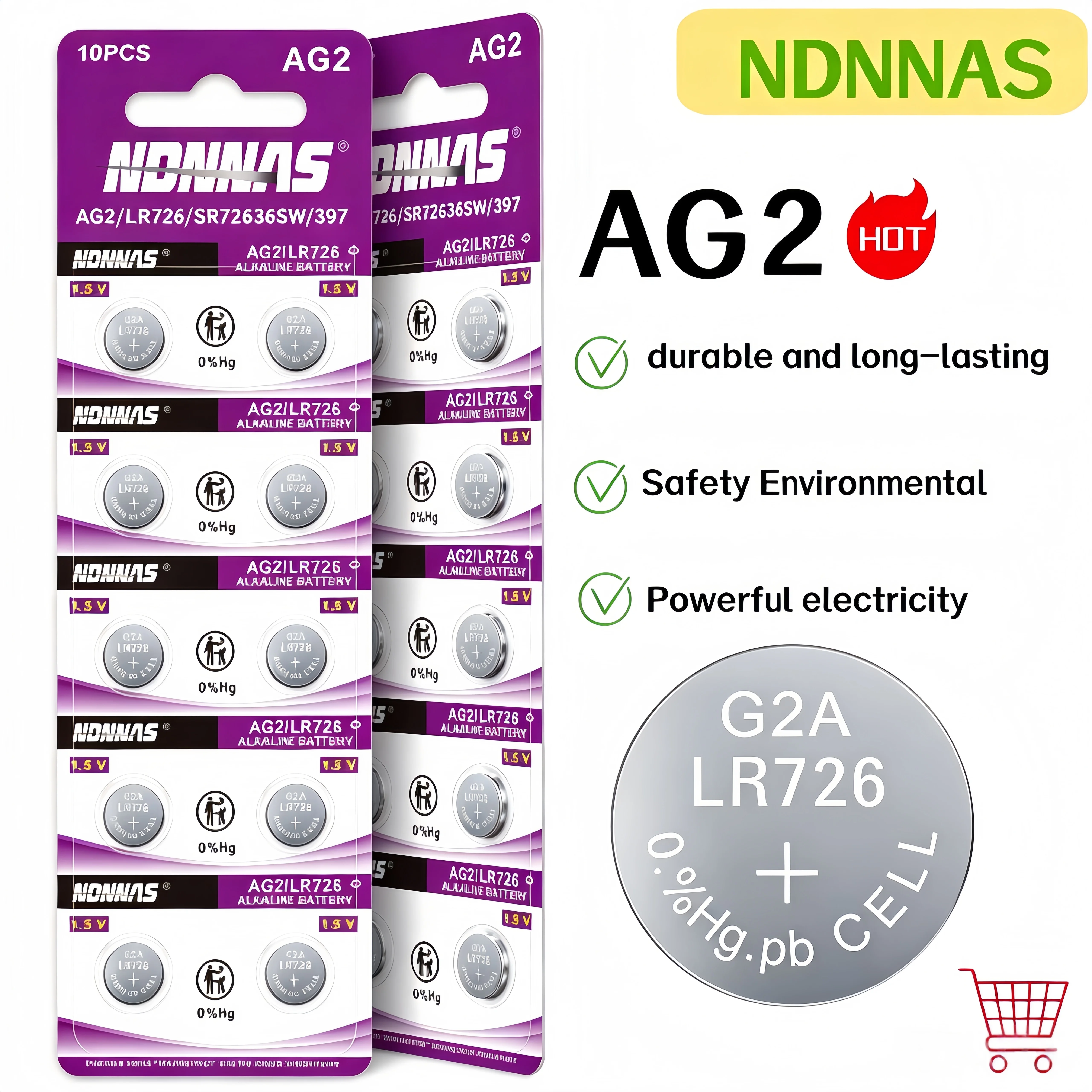 4-80Pcs 1.55V AG2 Alkaline Button Battery LR726 397 396A SR726 SR726SW LR59 SR59 Button Cell Batteries for Watch Toys Remote