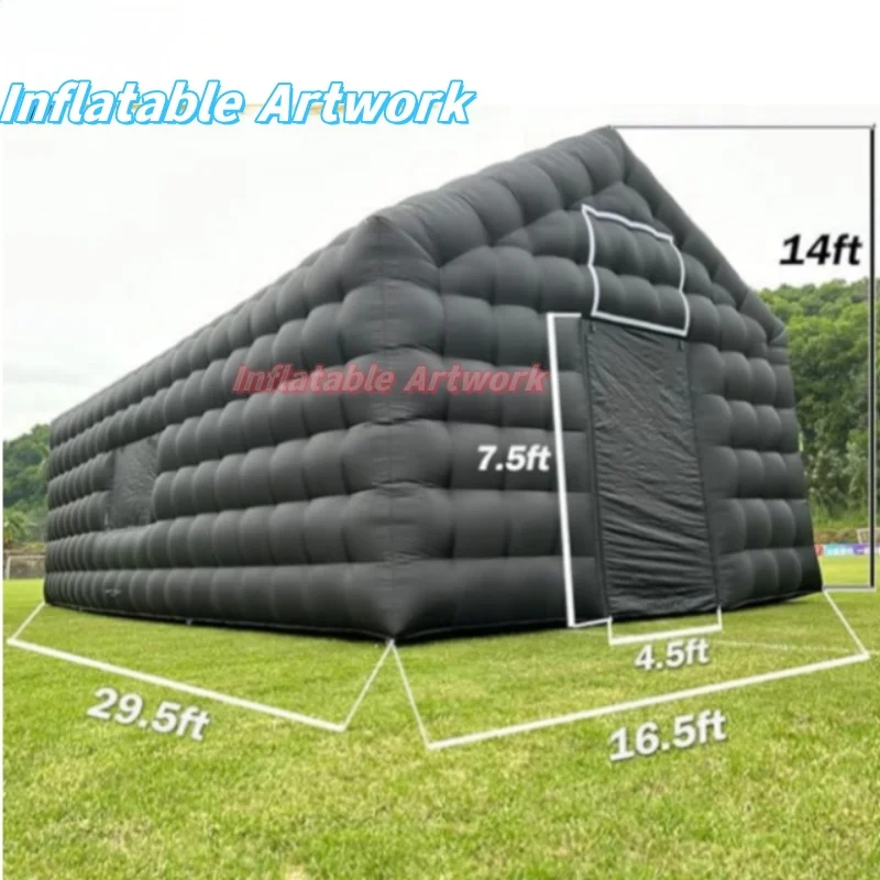 Eco Friendly Inflatables 9 Meters Black Inflatable Party Tent for Events Decor and More Toys