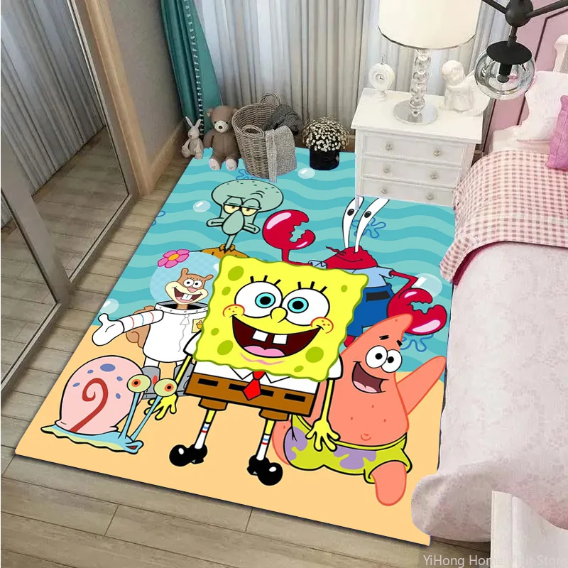 

SpongeBob Rugs Large Carpets for Home Living Rooms Children Bedroom Sofa Doormat Floor Decor Mat Kids Mats Decoration