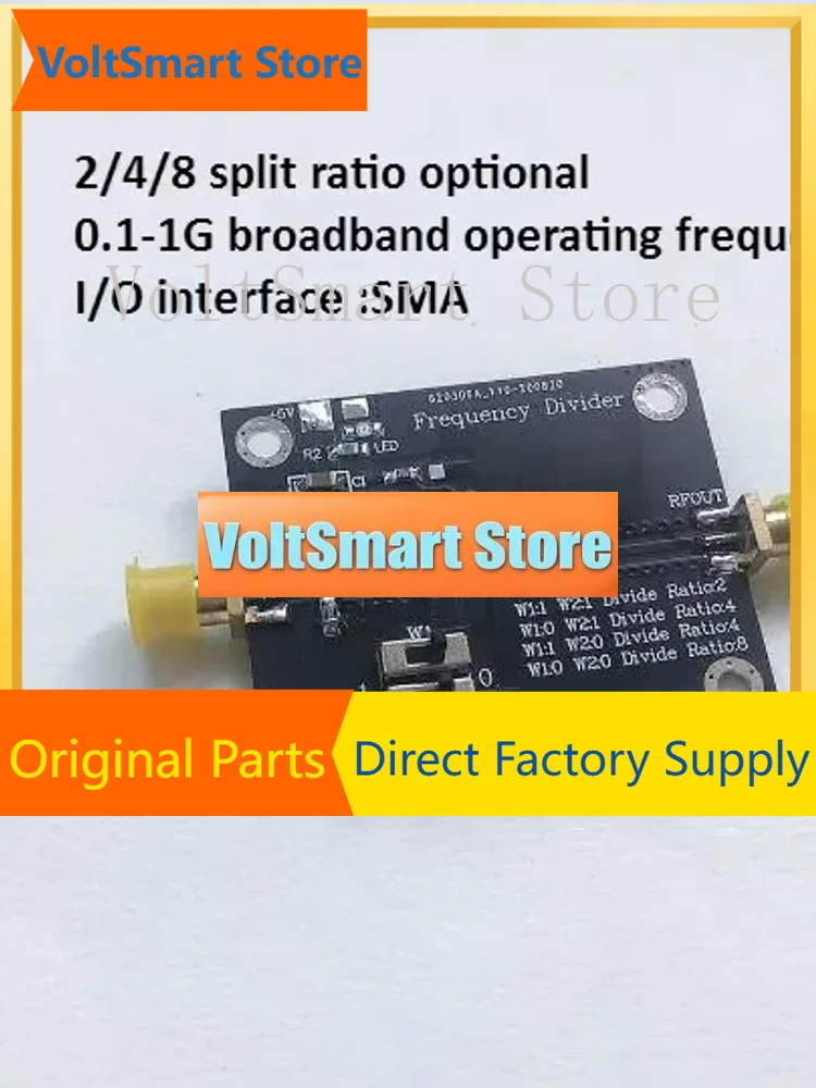 VoltSRf Divider 2/4/8 Divided-frequency Prescaler Microwave Divider 1.1g Frequency Division Sma Interface