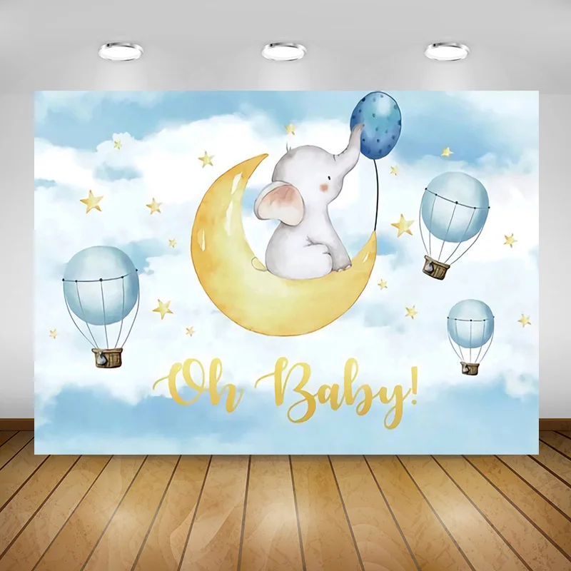 SHUOZHIKE Children's Birthday Jungle Animal Elephant Background Baby Family Shoot Poster Photo Background Studio Props MM-05