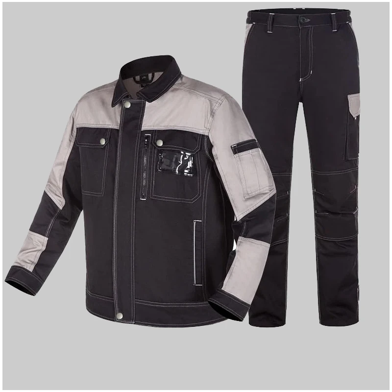 

100%Cotton Work Clothing Anti Sparking Durable Uniforms Wear-resistant Anti-static Welding Suit Electric Repairmen Coveralls 5XL