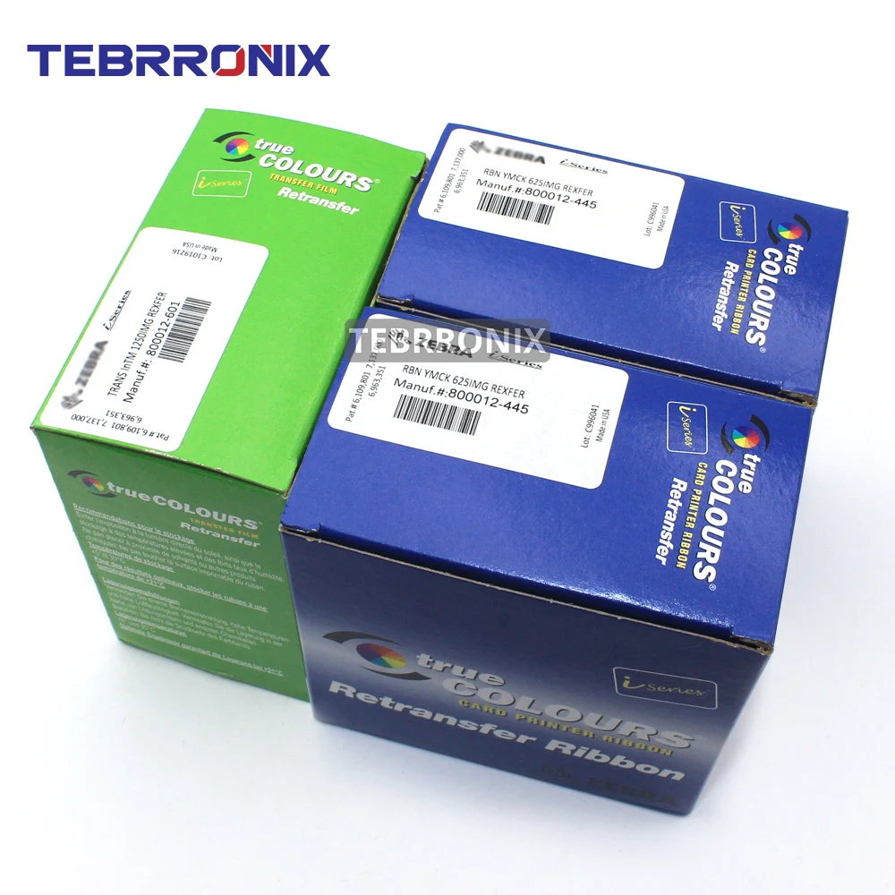 1set 800012-601 New Original YMCKO Color Ribbon for Zebra ZXP8 ZXP9 ID Card Printer 800012-445