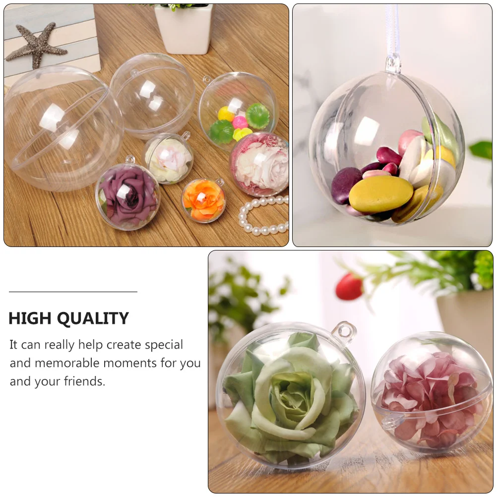 

Clear Plastic Balls Transparent Hollow Home Hanging Ball Decor Decor Christmas Baubles naments Hanging Baubles Festive