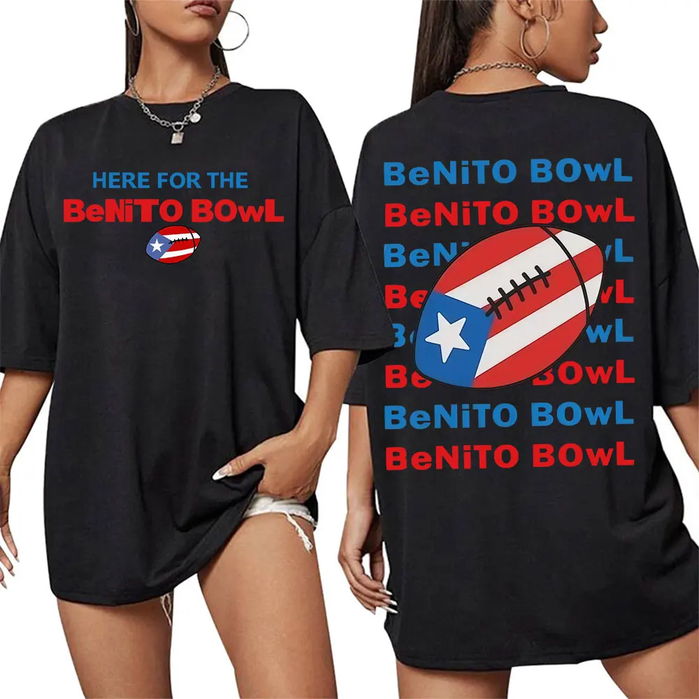تي شيرت Benito Bowl، تي شيرت Bad Rabbit Super Bowl 2026 Tour، تي شيرت هيب هوب هاراجوكو عصري للرجال والنساء
