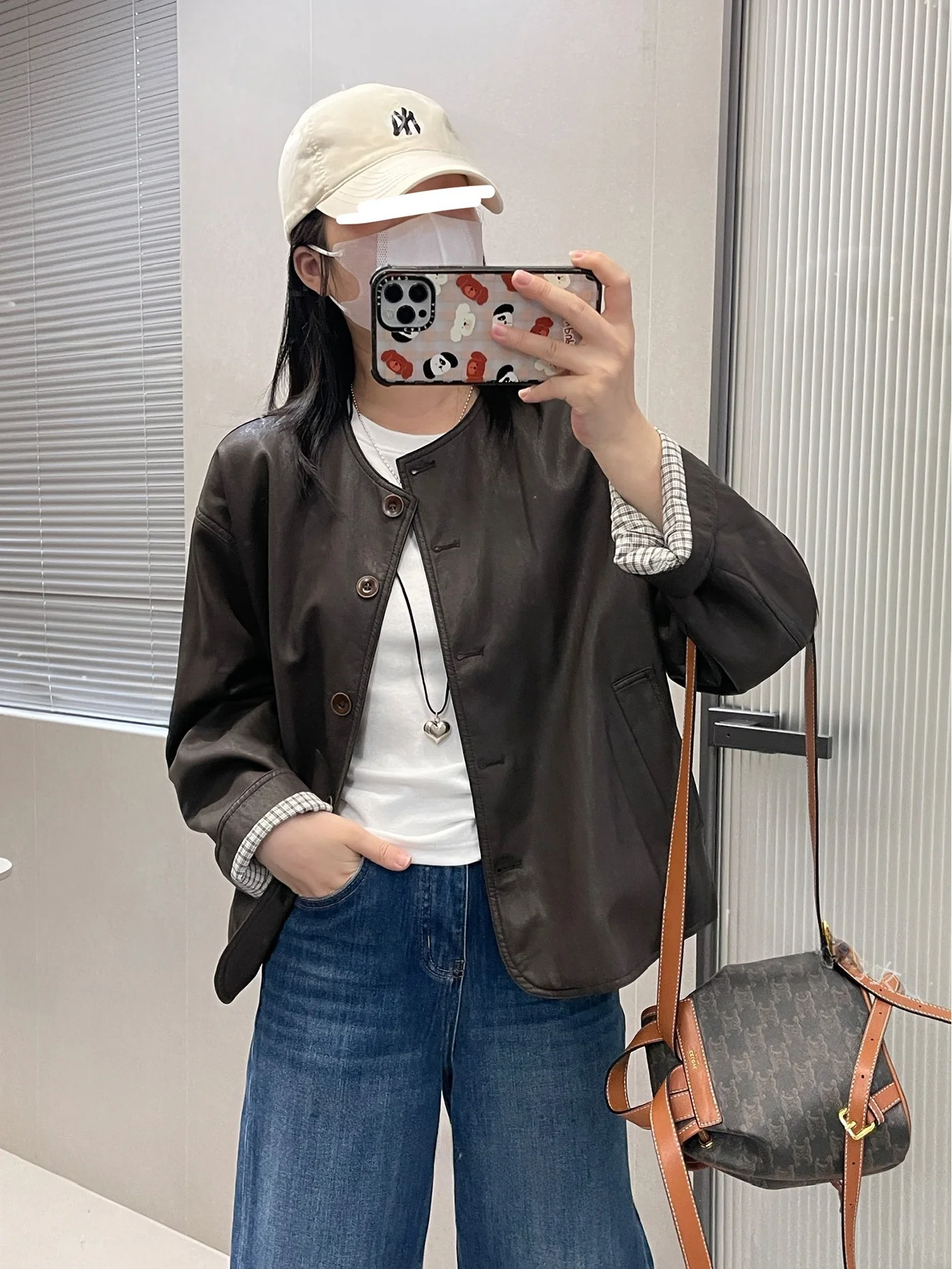 เสื้อแจ็คเก็ตหนัง PU ทรงวินเทจ ทรงกลม แบบนุ่มด้าน สไตล์ไบค์เกอร์ สำหรับคนตัวเล็ก เหมาะสำหรับใส่ทำงาน ทรงหลวม แขนยาว