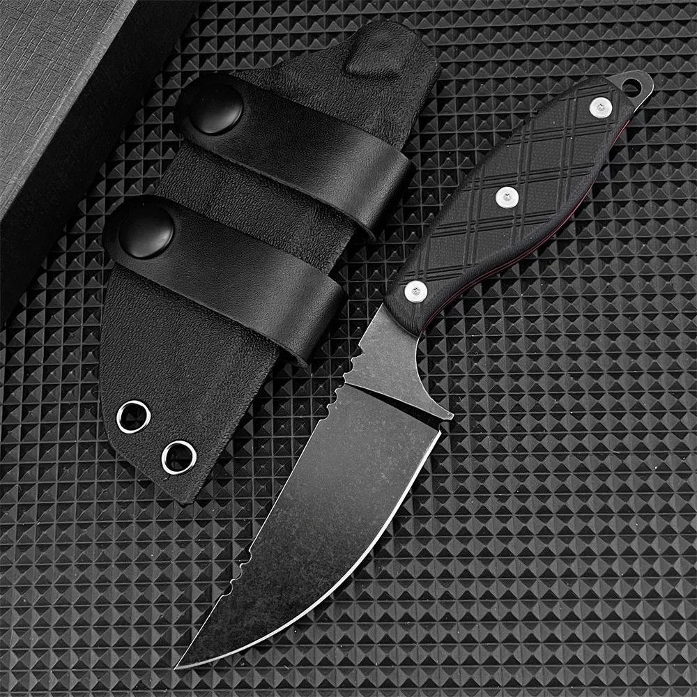 

Hunting Fixed Blade Knife 8Cr13MoV Steel Blade G10 Handle Jungle Exploration Self-Defense Mountaineering EDC Tool with Sheath