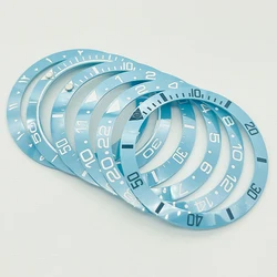 38x30.6mm Lake Blue Ceramic Bezel Insert SKX007 Bezel Ring Fit for SKX007 SRPD SUB SKX009 Watch Case Curved Ceramic Bezel Ring