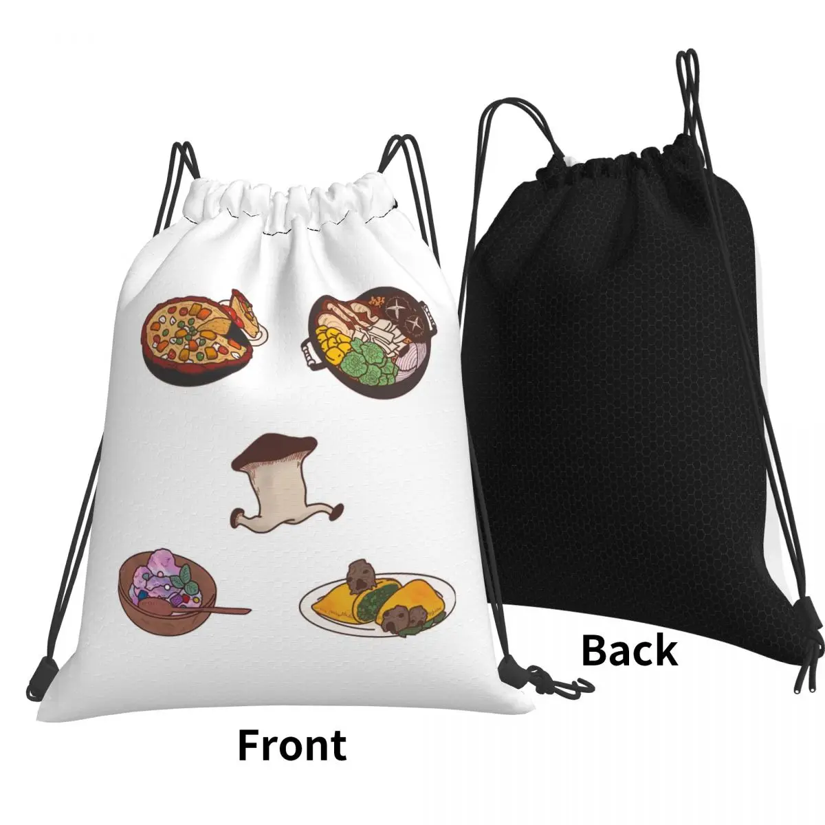 Dungeon Meshi Food Buffet Sticker Pack Backpacks Portable Drawstring Bags Shoes Bag Book Bags for Man Woman Students