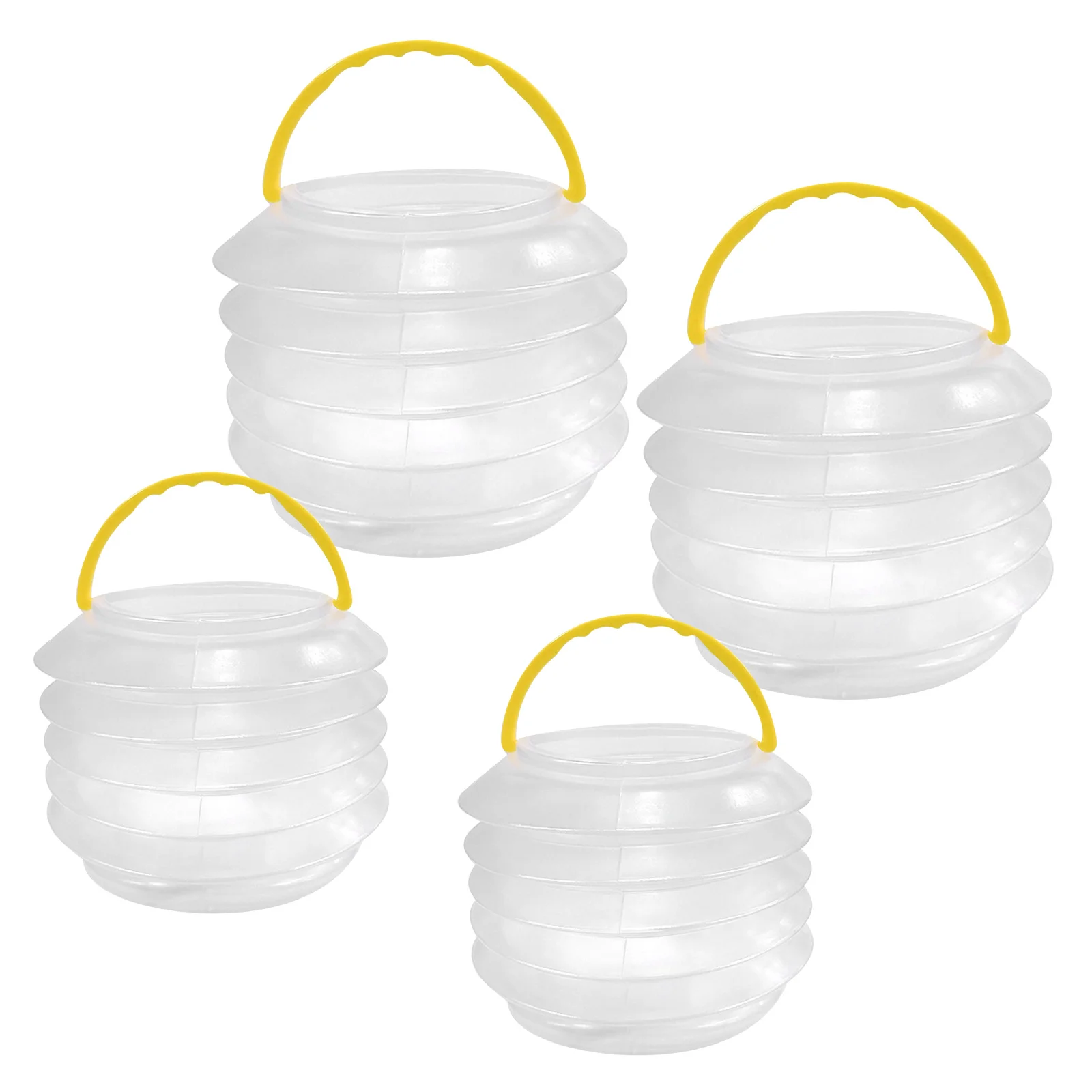 4 stuks transparante opvouwbare kwastwasemmer opvouwbare draagbare wascontainer voor aquarel gouache