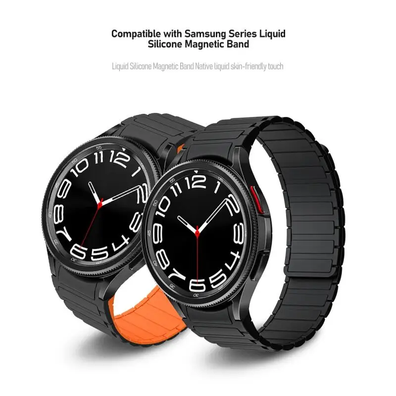 Keine Lücken 20 mm Silikon-Magnetband für Samsung-Uhr Galaxy 7 6 5 4 44/40 mm 6Classic 43 mm 47 mm 42/46 mm Armband 5Pro 45 mm Armband – Detail 5
