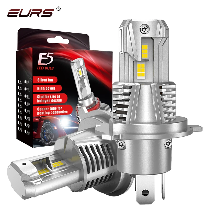 

EURS E5 H11 H7 H4 Led Headlight Bulbs Plug and Play H8 H9 H16JP 9005 Hb3 9006 Hb4 Car Motorcycle Led Headlamp Fog Lights 6500K