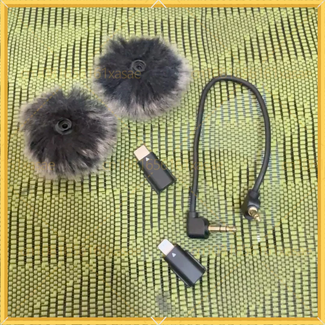 for-dji-mic-1-adapter-audio-cable-furry-windscreen-wireless-mic-vlog-recording-accessories