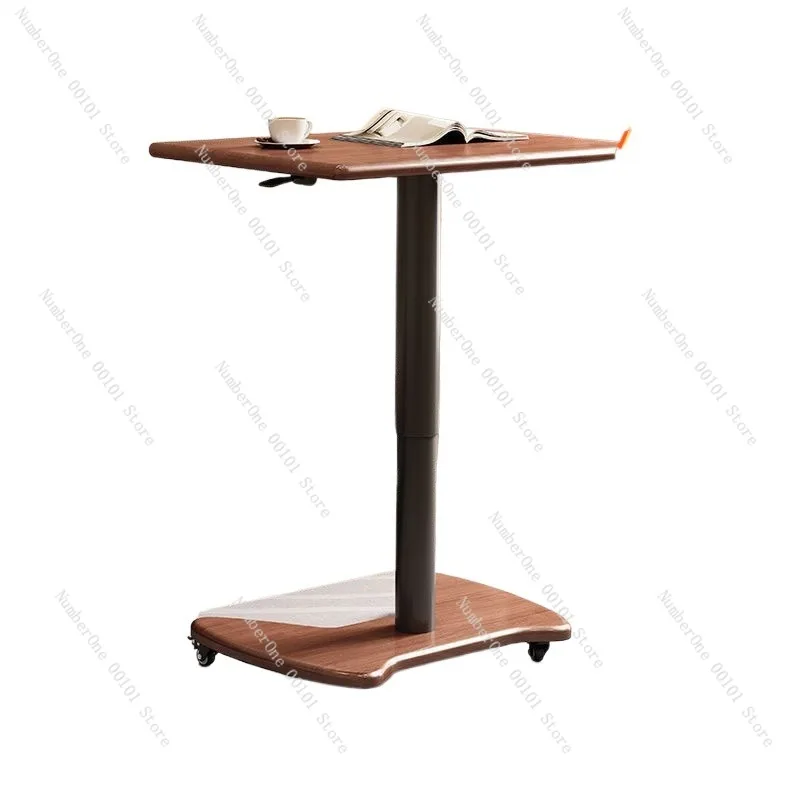 

Movable Side Table,Solid Wood Height-Adjustable Computer Desk,Small Apartment Bedside Table, Home Study Foldable Small Book Desk