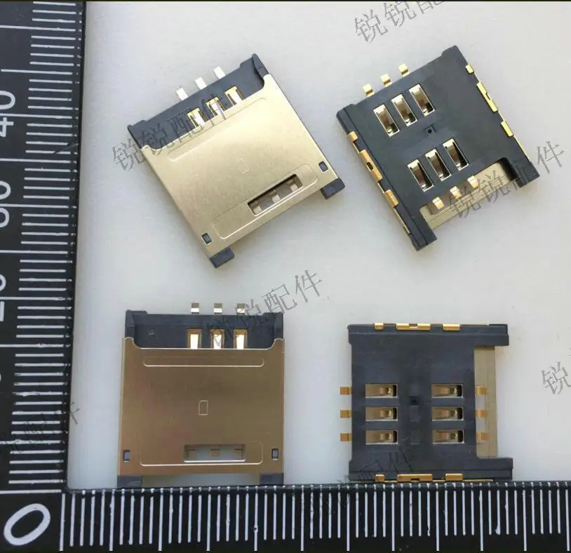 

For original, mobile phone SIM card holder 6PIN push-pull type, telephone card compartment, simple type, pull-out SIIM card slot