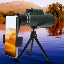 Remote Portable Monocular Telescope 80 * 100 High-definition High Magnification with Smartphone Stand and Tripod Binoculars