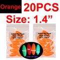 20 piezas de 1.4 pulgadas, color naranja