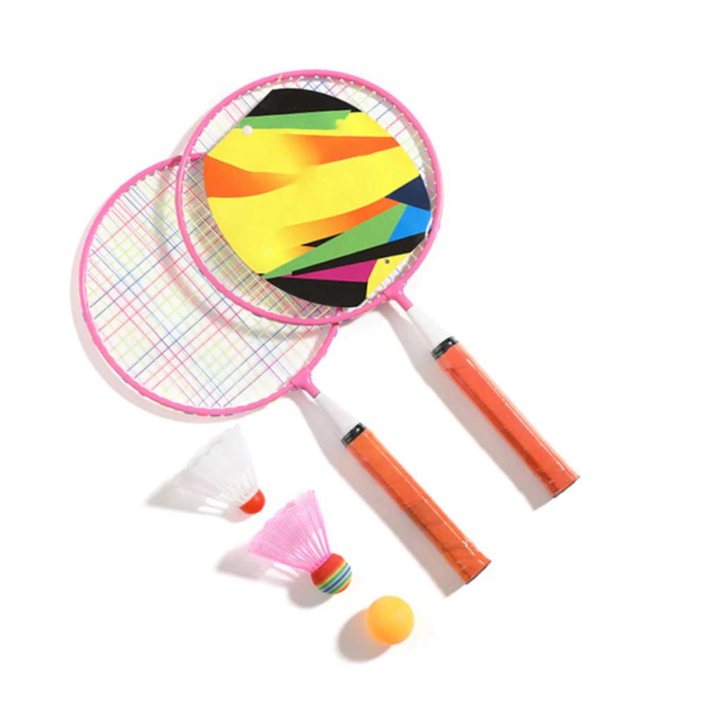 

1 Set of Badminton Racket Beginner Training Outdoor Sports Leisure Toys Badminton Set for Outdoor Playing (1 Set of Pink Racket,