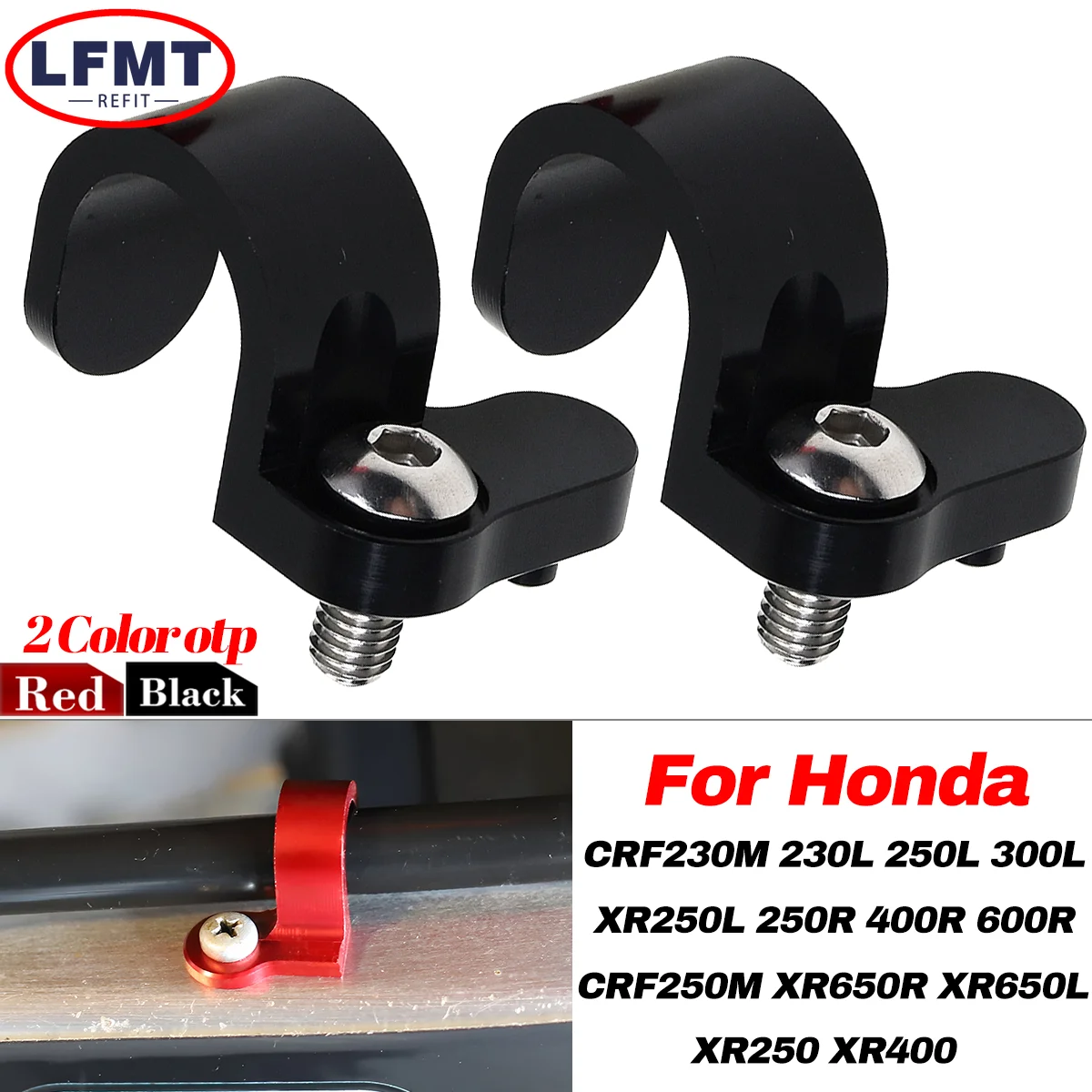 

Motorcycle Rear Brake Hose Guide Clamp For HONDA CRF230L/M CRF300L XR250L XR250R XR400R XR600R 650L Oil Line Holder Cable Clamp