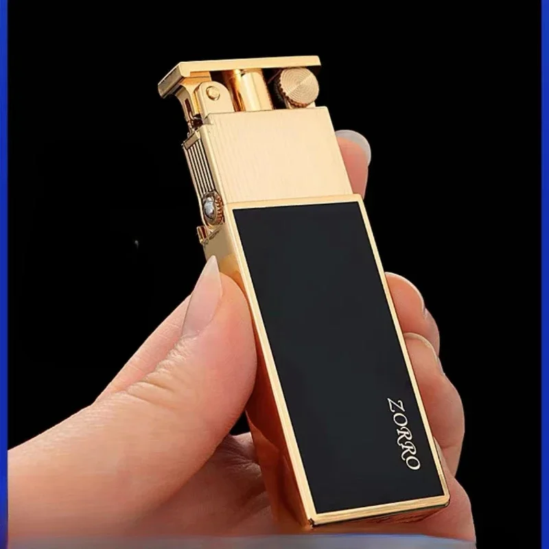 ZORRO Mechanical Automatic Lifting Lighter Creative Personality Brass Kerosene Cigarette Lighter Creative Men\'s Gift