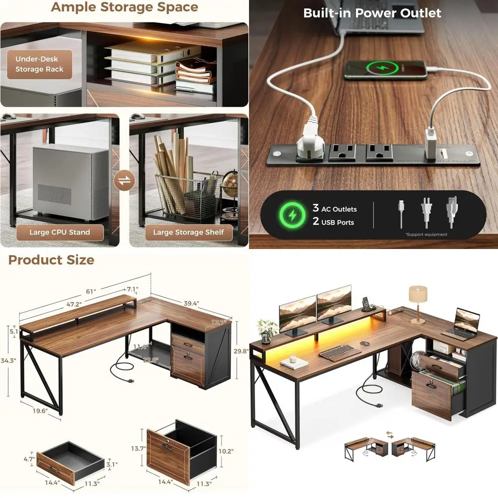 Walnut 61 Corner De…