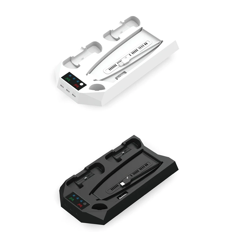 

Игровая подставка, охлаждающая консоль, зарядная станция с двойным игровым контроллером, зарядное устройство для Playstation 5, диск/цифровое