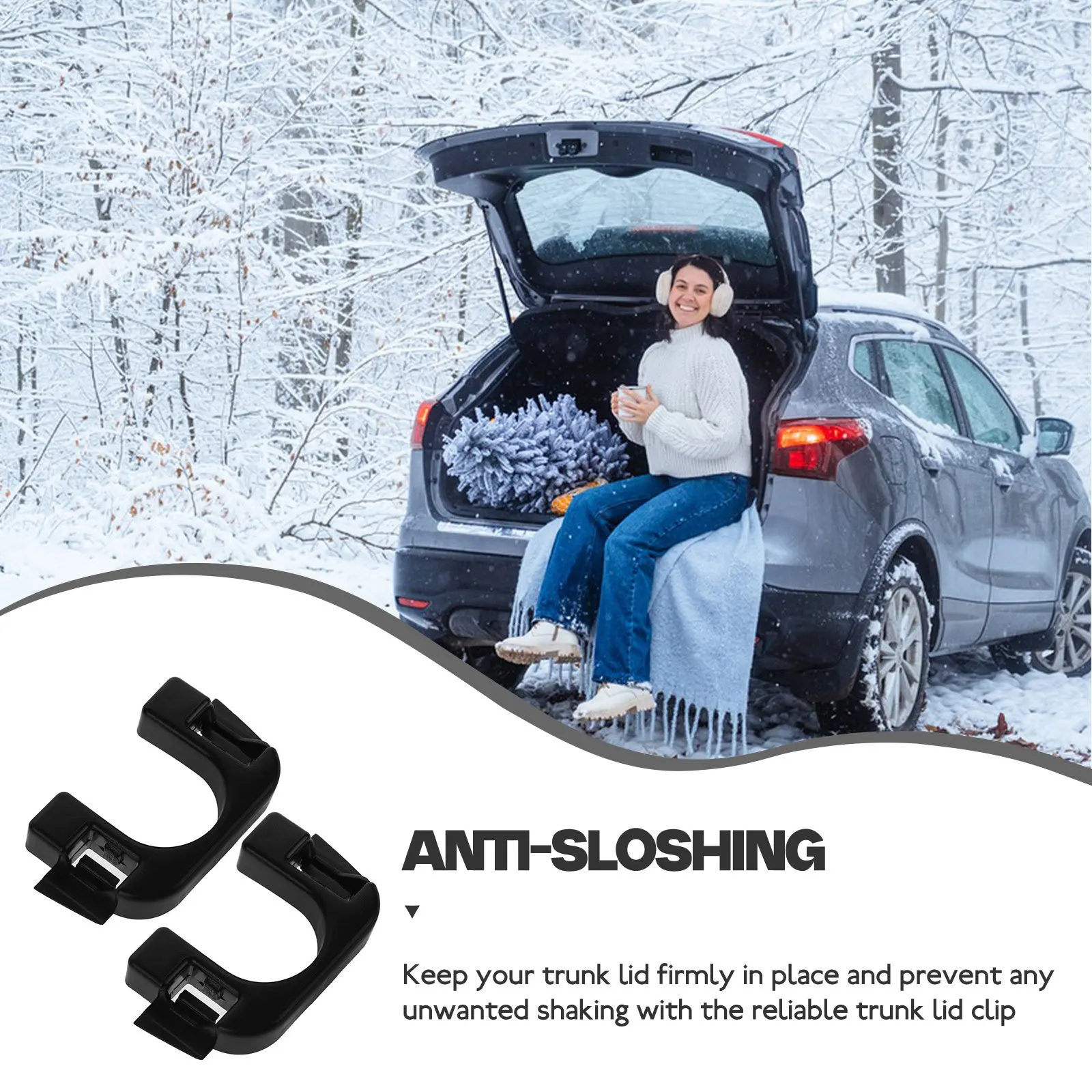 1Pair Rear Trunk Clips Sturdy Car Trunk Lid Clip Secure Fixing Car Accessory Rear Storage Lift Clips Easy Installation
