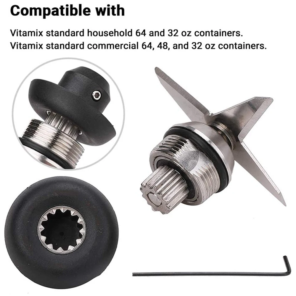 Blender Wet Blade Assembly Kit, Chave e Drive Socket Removal Tool, Peças de reposição para Vitamix 5200 Series