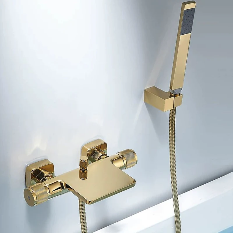 OXG Brass Bathtub Faucet Bathroom Faucet Waterfall Spout Mixer Faucet  Handheld/No Handheld Shower Set Wall Mount Bath Faucet