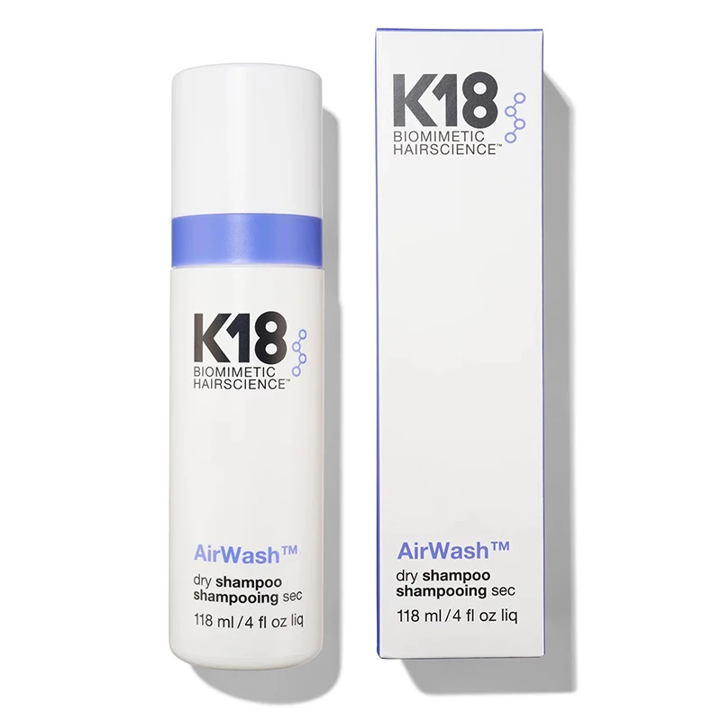 Shampoo Seco Original K18 AirWash 118ml, Condicionadores Não Aerossol, Equilibra o Couro Cabeludo, Controla a Produção de Óleo Excessivo, Repara o Cabelo Seco