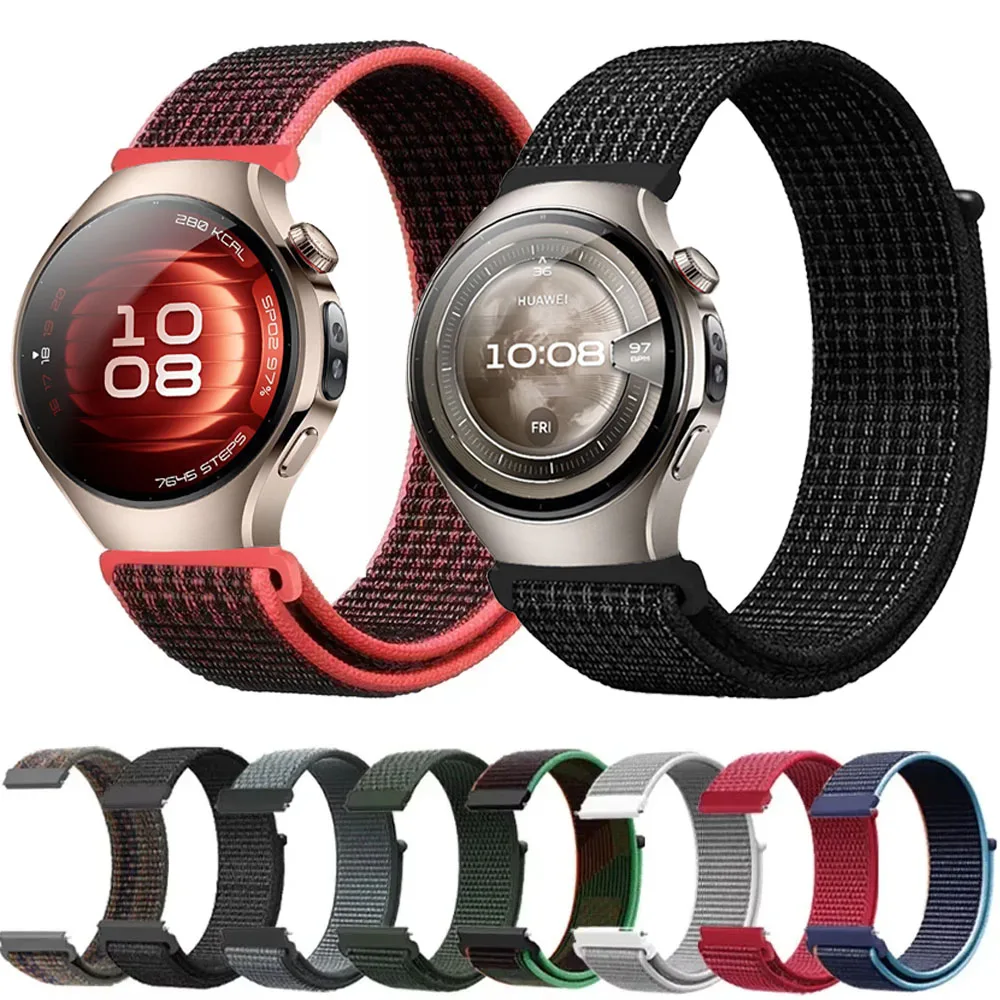 20mm 22mm Sport Nylon Loop For Huawei Watch 5 46mm/GT5Pro GT5 4 3 2 42 46mm GT2e Bracelet Band For Huawei Ultimate/GSPro GS4 3