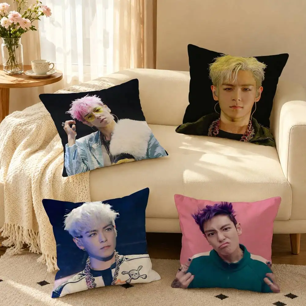 T-TOP C-Choi S-Seung Hyun  Pillow Case Square Double-Sided Sofa Cushion Cover Bedroom Bedside Pillow