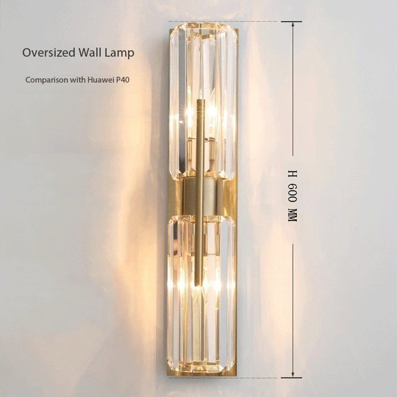 Light luxury crystal wall lamp living room TV background wall Creative bedroom bedside lamp Nordic modern simple aisle lamps