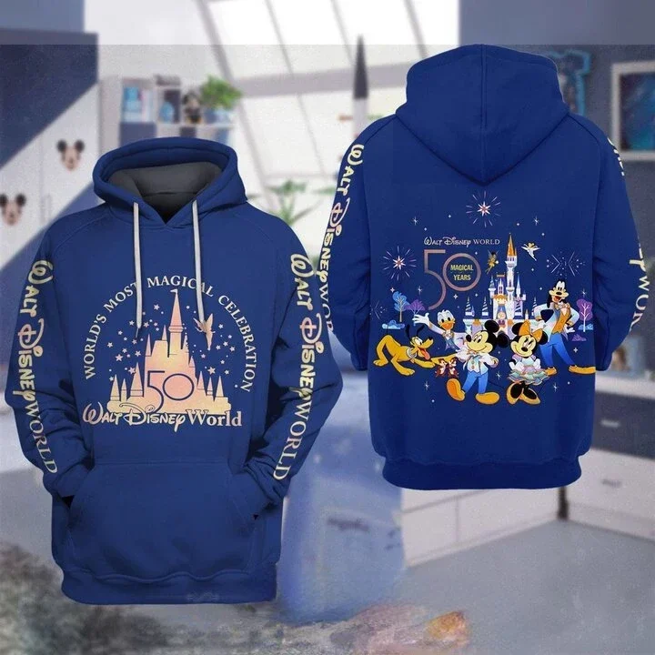 

BEST WDW 50th Anniversary Dates Cartoons Disney 3D Hoodie