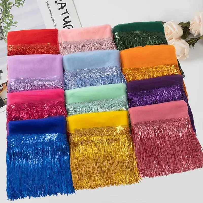 5Yards Polyester Sequin Tassel Lace Trim Fringe Trimming Ribbon For Clothing Dress Decoration DIY Sewing Accessories