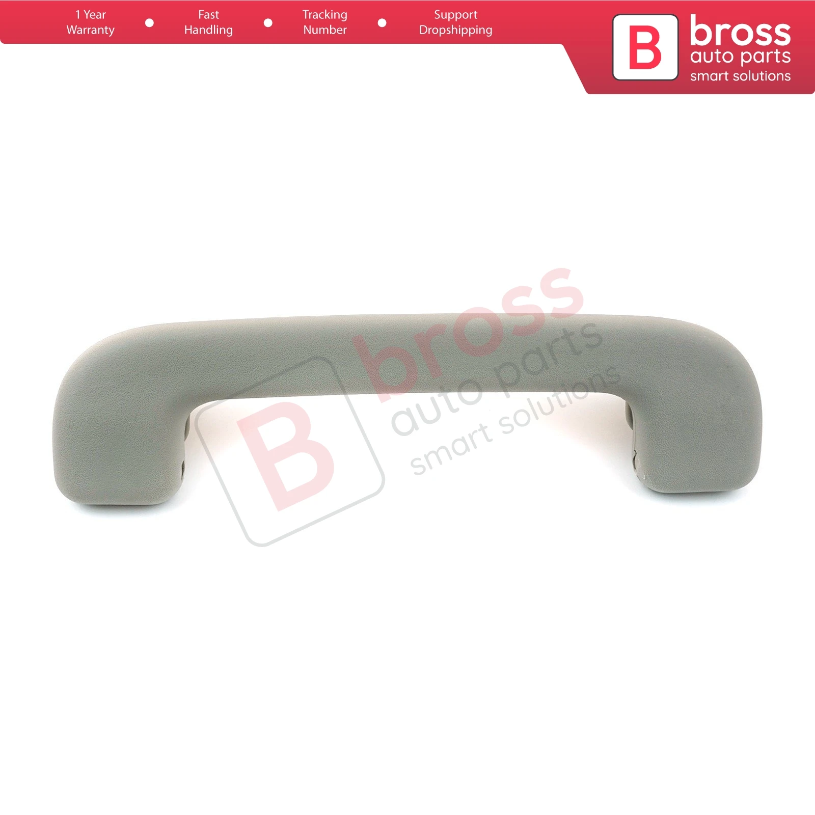 Bross BDP780 Interior Roof Grab Handle Light Gray 8200081864 for Clio MK2 1998-2005, Symbol MK2 1998-2005, Solenza 2003-2005