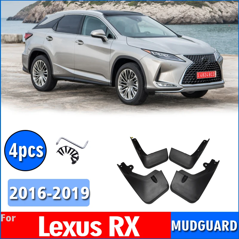 

2016-2019 FOR Lexus RX RX200T RX350 RX350L RX450h Mudguard Fender Mud Flap Guards Splash Mudflaps Car Accessories Mudguards