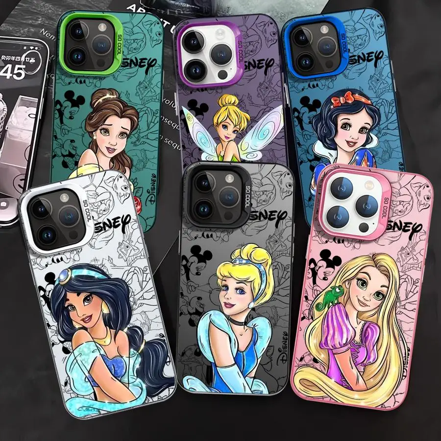 Disney Tinker Bell Prinses Telefoonhoesje voor iPhone 16 15 14 Pro Max X XS 12Pro 11 XR 13 14Plus 11Pro 12 Schokbestendige Shell Cover