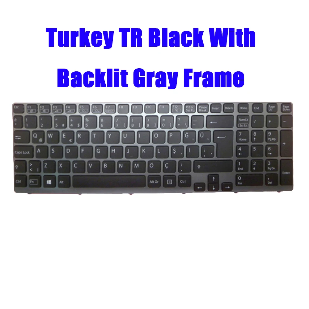 Laptop Keyboard For SONY SVE15 V133846DK3TR 149079111TR 149092511TR AEHK5A021203A 149095411TR 149033031TR Turkey TR New