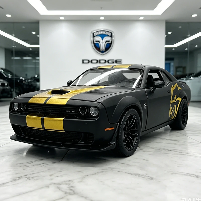 1-24-ダッジ・チャレンジャー-srt-ヘルキャット-ワイドボディ-合金製ダイキャストカー＆車両-車模型-ミニチュアスケールモデルカー-コレクションギフト用