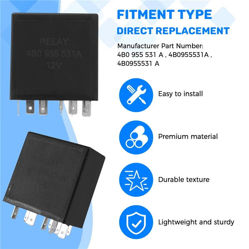ABIB -377 11 Pin Intermittent Delay Wiper Motor Control Relay For-Golf-Passat Jetta- A4 4B0955 531A 4B0955531A