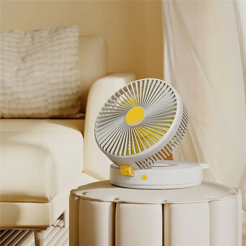 

*X07A USB Desktop Folding Fan Rechargeable Portable Mini Fan Air Cooler Electric Fan with Night Light Cooling for Office(B)